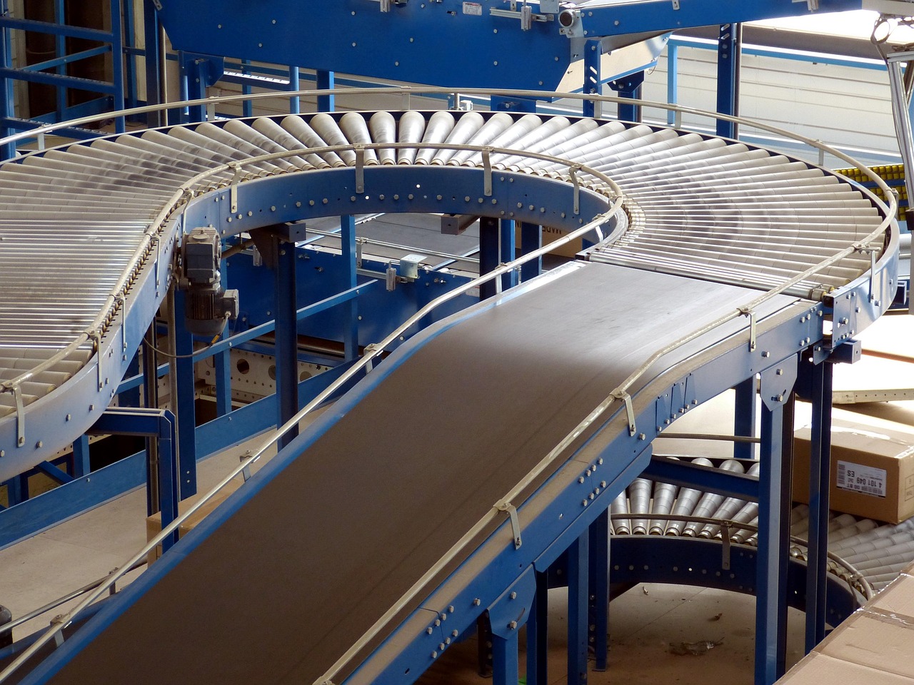 factory, nature, plant, industrial hall, logistics, trade, transport, warehouse, shelf, factory building, conveyor belt, tape